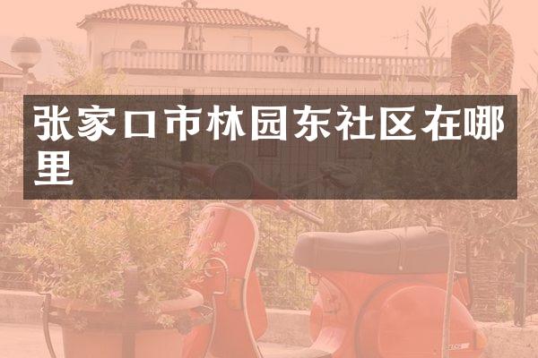 张家口市林园东社区在哪里