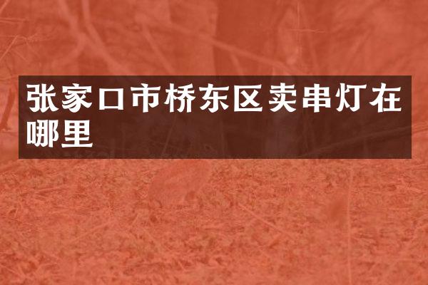 张家口市桥东区卖串灯在哪里