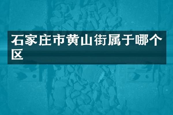 石家庄市黄山街属于哪个区