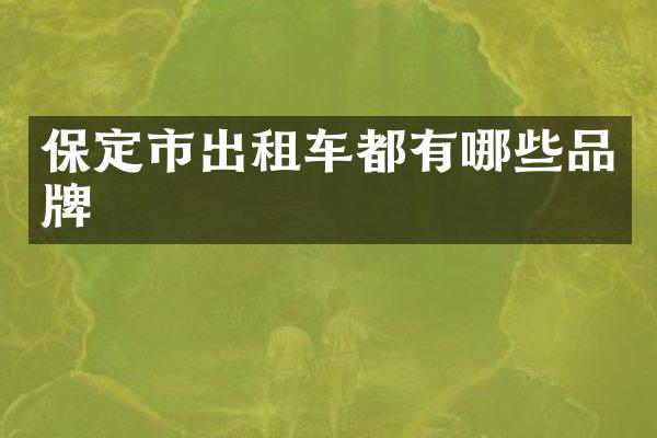 保定市出租车都有哪些品牌