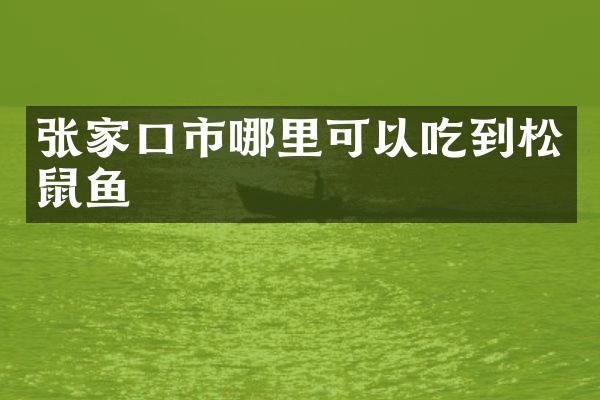 张家口市哪里可以吃到松鼠鱼
