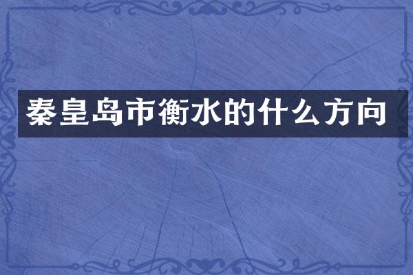 秦皇岛市衡水的什么方向