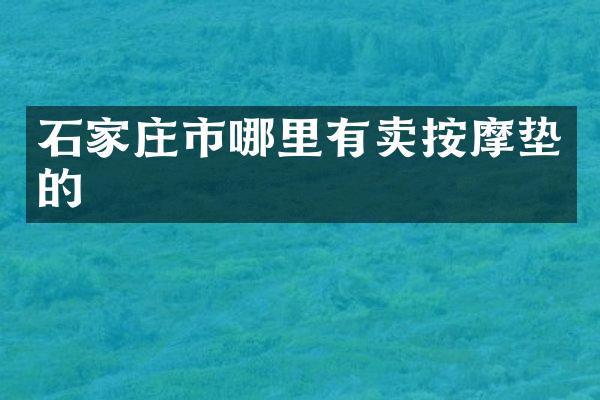 石家庄市哪里有卖按摩垫的