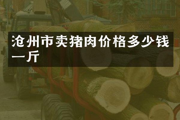 沧州市卖猪肉价格多少钱一斤