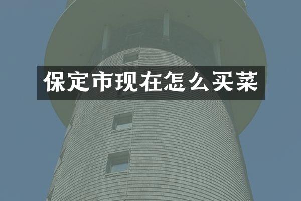 保定市现在怎么买菜