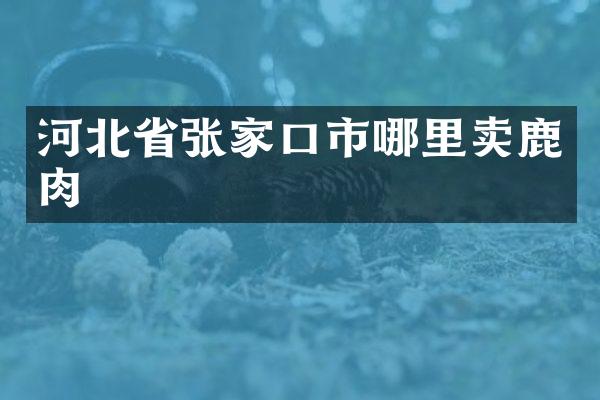 河北省张家口市哪里卖鹿肉