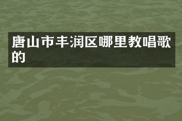唐山市丰润区哪里教唱歌的