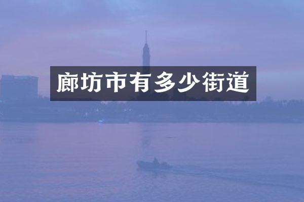 廊坊市有多少街道