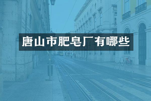 唐山市肥皂厂有哪些