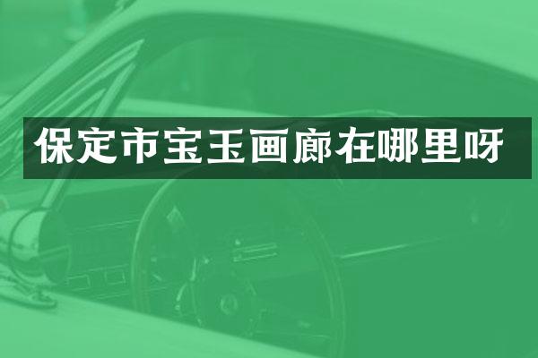 保定市宝玉画廊在哪里呀