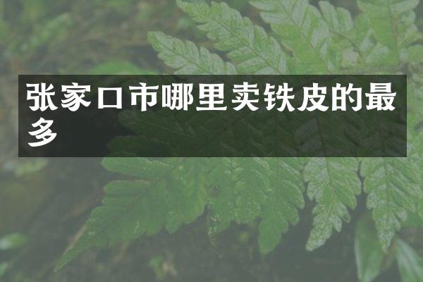 张家口市哪里卖铁皮的最多