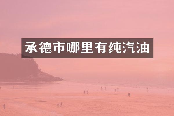 承德市哪里有纯汽油