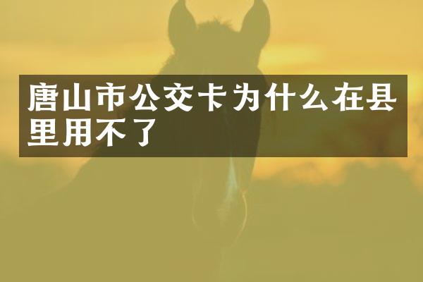 唐山市公交卡为什么在县里用不了
