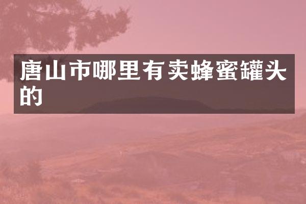 唐山市哪里有卖蜂蜜罐头的