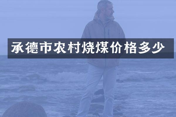 承德市农村烧煤价格多少