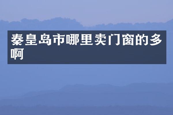 秦皇岛市哪里卖门窗的多啊