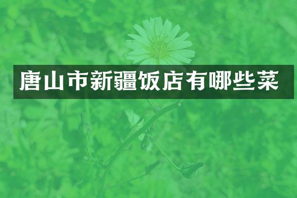 唐山市新疆饭店有哪些菜