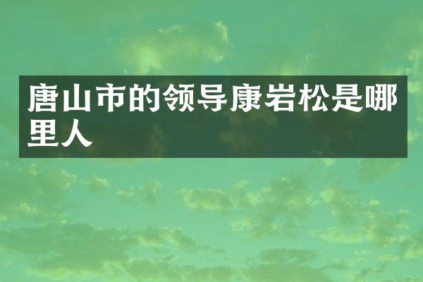 唐山市的领导康岩松是哪里人