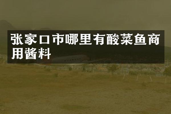 张家口市哪里有酸菜鱼商用酱料