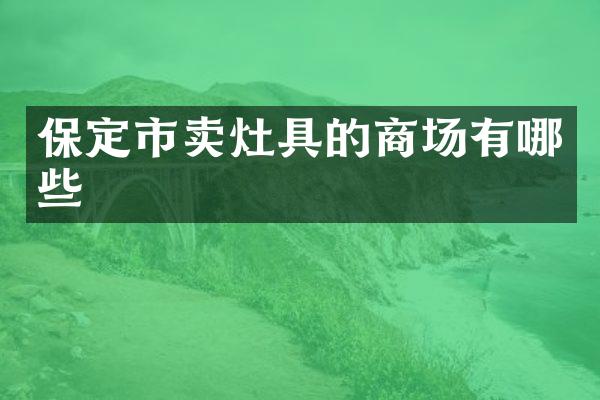 保定市卖灶具的商场有哪些