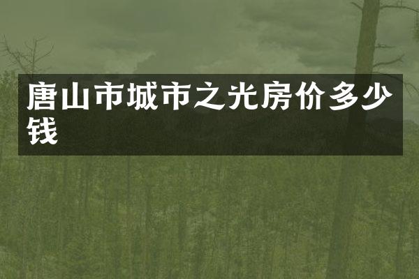 唐山市城市之光房价多少钱
