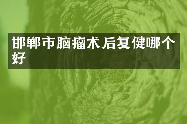 邯郸市脑瘤术后复健哪个好