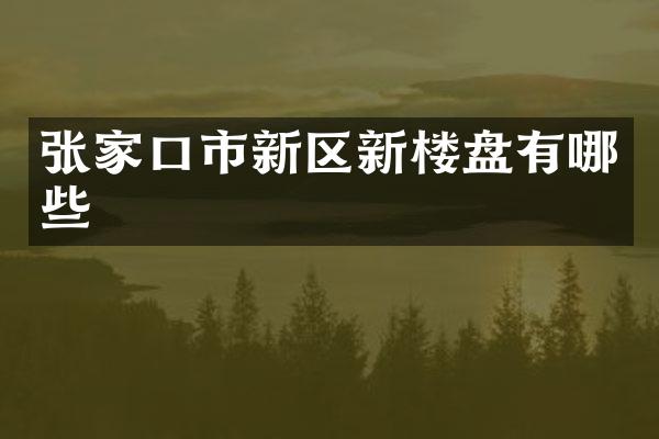 张家口市新区新楼盘有哪些