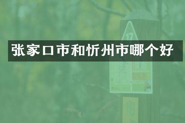 张家口市和忻州市哪个好