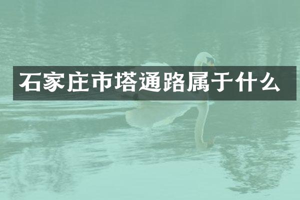 石家庄市塔通路属于什么