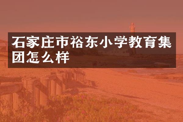 石家庄市裕东小学教育集团怎么样