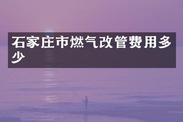 石家庄市燃气改管费用多少