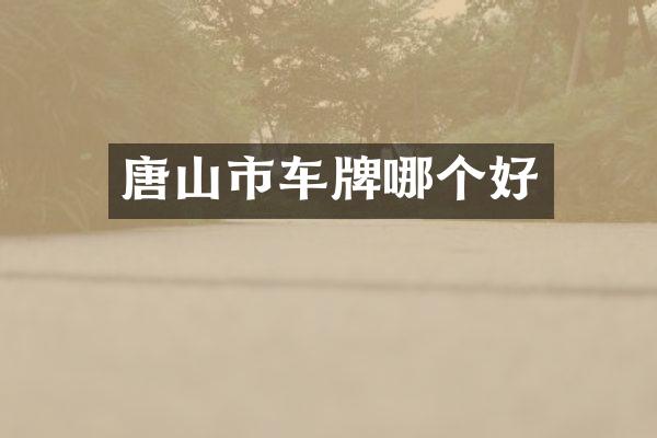 唐山市车牌哪个好