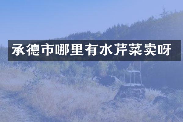 承德市哪里有水芹菜卖呀