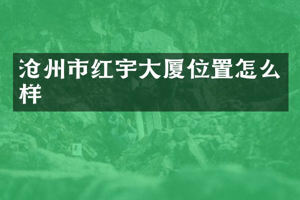 沧州市红宇大厦位置怎么样