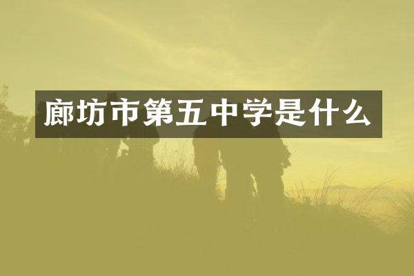 廊坊市第五中学是什么