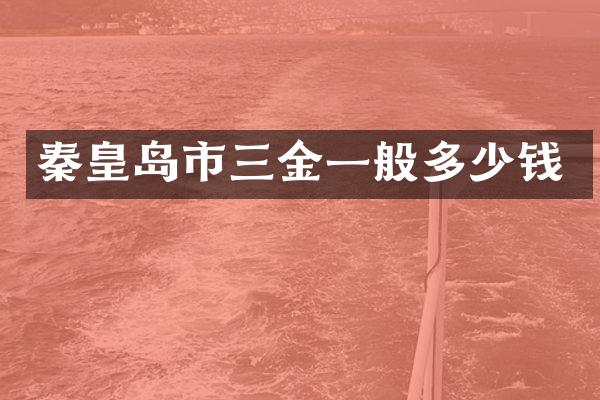 秦皇岛市三金一般多少钱