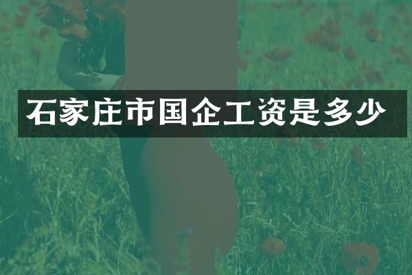 石家庄市国企工资是多少