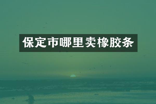 保定市哪里卖橡胶条