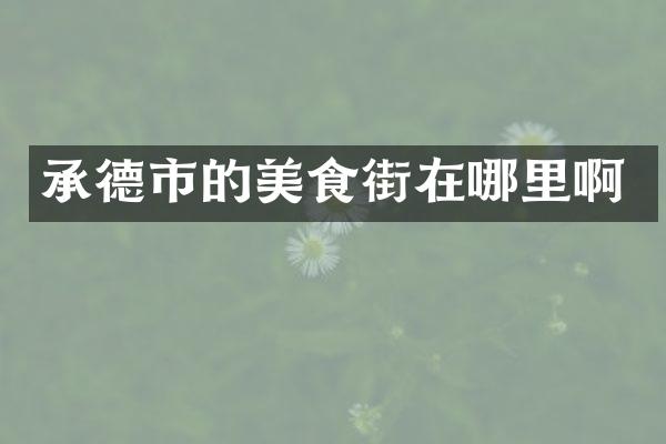承德市的美食街在哪里啊