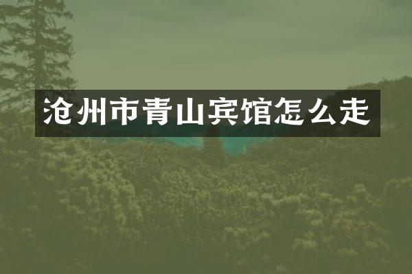 沧州市青山宾馆怎么走