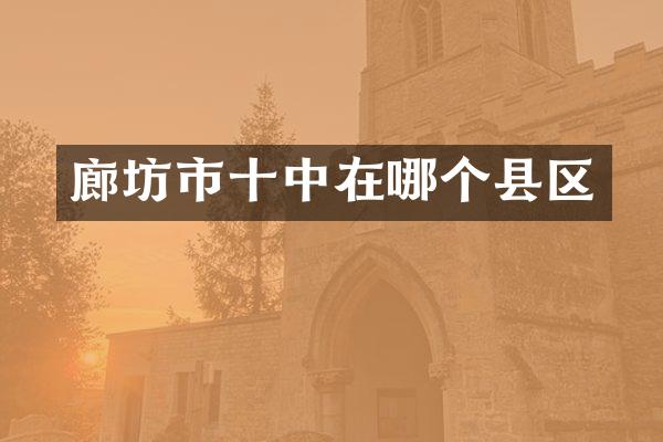 廊坊市十中在哪个县区