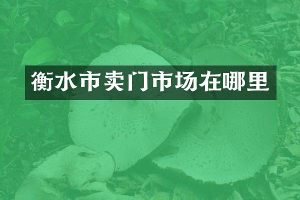 衡水市卖门市场在哪里
