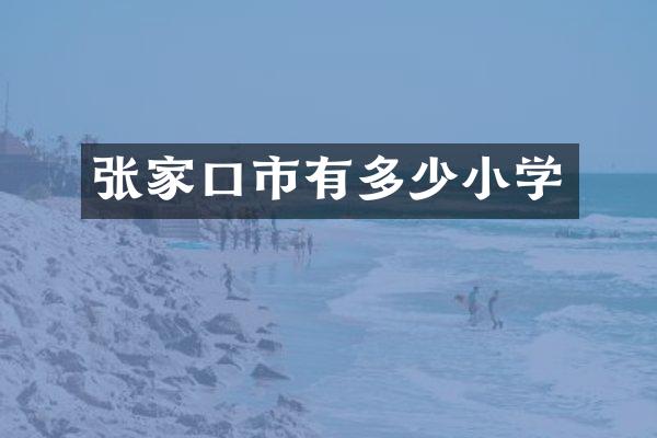 张家口市有多少小学