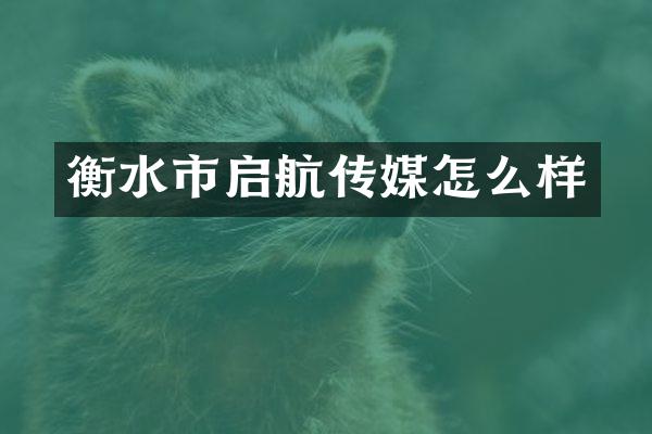 衡水市启航传媒怎么样