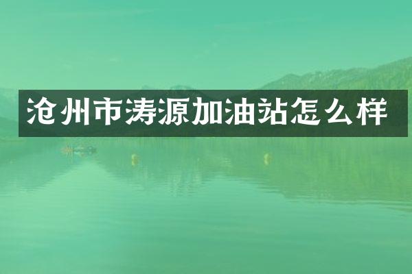 沧州市涛源加油站怎么样