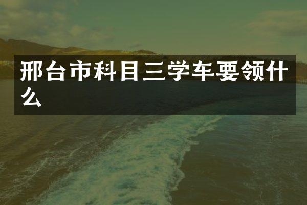 邢台市科目三学车要领什么