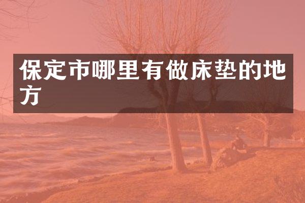 保定市哪里有做床垫的地方