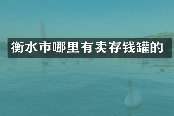 衡水市哪里有卖存钱罐的