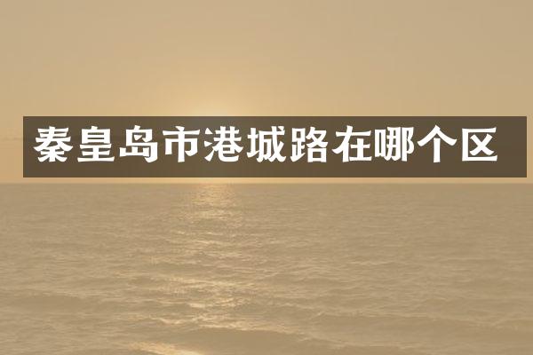 秦皇岛市港城路在哪个区