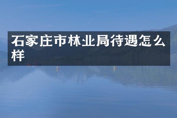 石家庄市林业局待遇怎么样